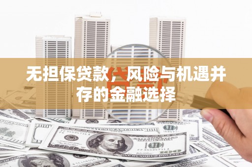 汝阳无担保贷款，风险与机遇并存的金融选择