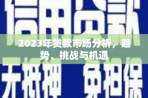 汝阳2023年贷款市场分析，趋势、挑战与机遇