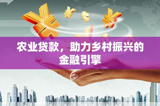 汝阳农业贷款，助力乡村振兴的金融引擎
