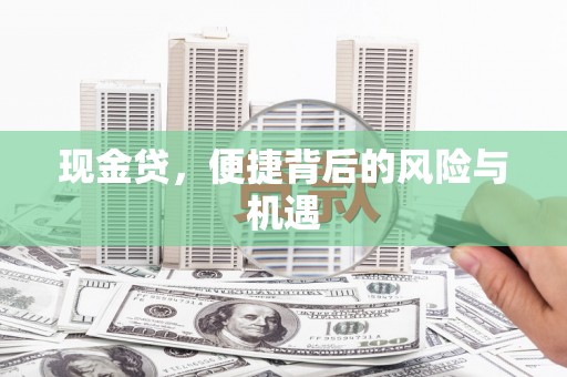 汝阳现金贷，便捷背后的风险与机遇