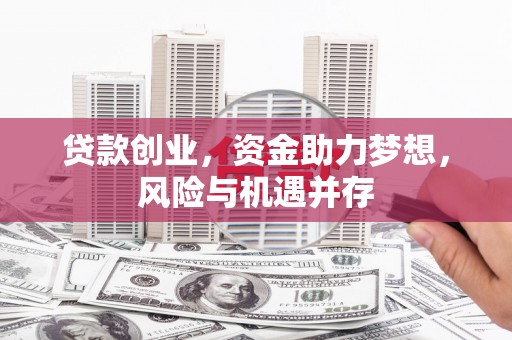 汝阳贷款创业，资金助力梦想，风险与机遇并存