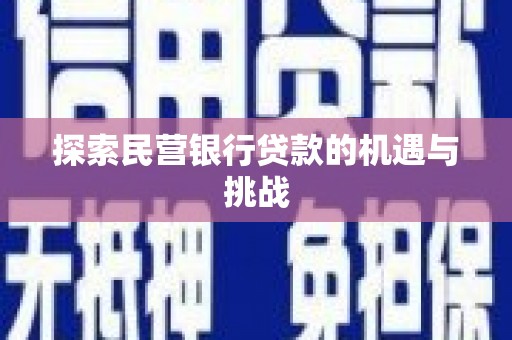 汝阳探索民营银行贷款的机遇与挑战