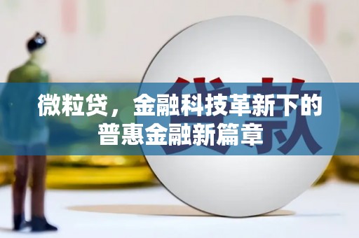汝阳微粒贷，金融科技革新下的普惠金融新篇章
