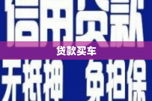 汝阳贷款买车
