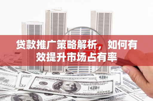 汝阳贷款推广策略解析，如何有效提升市场占有率