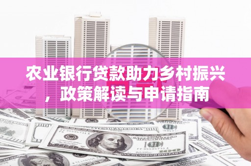 汝阳农业银行贷款助力乡村振兴，政策解读与申请指南