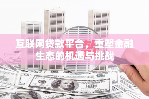 汝阳互联网贷款平台，重塑金融生态的机遇与挑战