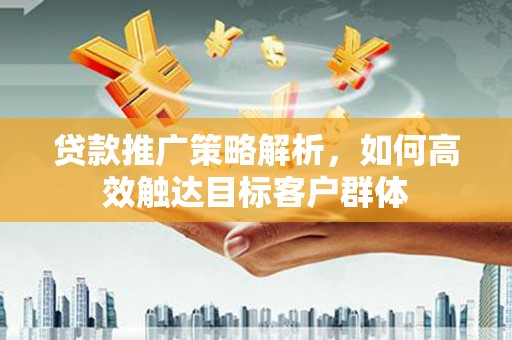 汝阳贷款推广策略解析，如何高效触达目标客户群体