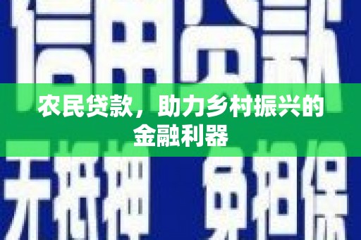 汝阳农民贷款，助力乡村振兴的金融利器