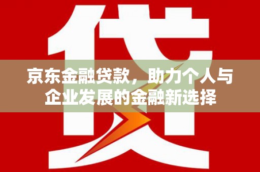 汝阳京东金融贷款，助力个人与企业发展的金融新选择