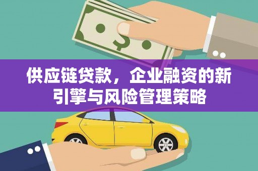 汝阳供应链贷款，企业融资的新引擎与风险管理策略