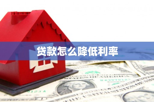 汝阳贷款怎么降低利率