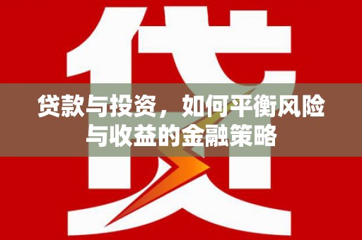 汝阳贷款与投资，如何平衡风险与收益的金融策略